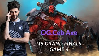 Game 4  TI8 OG vs PSGLGD  Watch how OGCeb carry the whole OG in game 4 [upl. by Drew66]