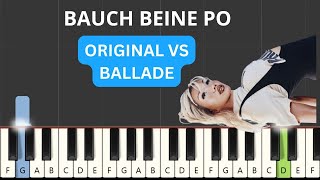 Bauch Beine Po ShirinDavid martifischer  Easy Piano Tutorial [upl. by Fife]