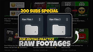 200 Subs Special Raw Footages fileRaw footages for editing PractiseFULL PACK [upl. by Adoh]