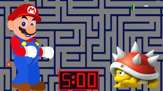 5 Minute Timer SUPER MARIO MAZE  SUPPER MAIRO GAME [upl. by Arrol901]