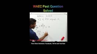 WAEC Past Question dissected [upl. by Milde]