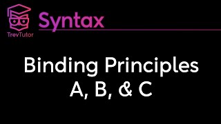 Syntax Binding Principles A B and C [upl. by Yacano904]