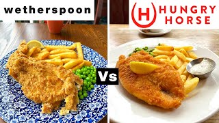 Fish amp Chips  Wetherspoons vs Hungry Horse  Shocking Winner [upl. by Yenroc]