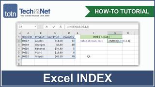 How to use the INDEX function in Excel [upl. by Oer]