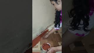 Rangoli ka sath itna Sundar decoration 🥰 short rangoli diwalidecoration shots [upl. by Malik]