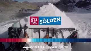 Vorbereitungen Skiweltcup 2015  Sölden  Tirol  Österreich [upl. by Dugan82]