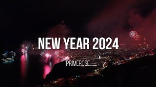 Happy New Year 2024  Drone  Madeira Island [upl. by Xirdnek]