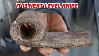 Half Moon Knife How to Transform Leaf Spring into a Unique Tool [upl. by Hartman824]