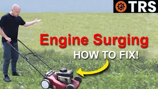 How to Fix Lawn mower Engine Surging on Briggs amp Stratton Lawnmower Engine [upl. by Swithin11]