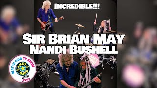 Sir Brian May jams with Nandi Bushell  Behind the Scene  CBBC  Andy and the Band Series 3 [upl. by Nahtanod]