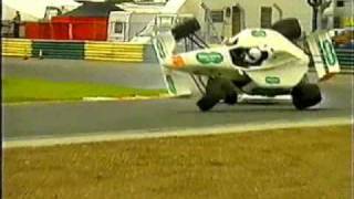 Rob Lofting flips Formula Palmer Audi at Croft 2002 [upl. by Vedis149]