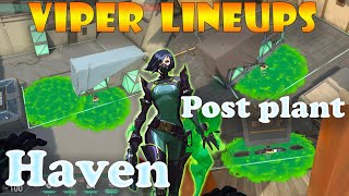 Top 15 New Haven Viper Post Plant Lineups  Viper Lineups Haven  Valorant Tips amp Tricks [upl. by Jasper152]