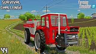 Spraying HERBICIDE with Massey Ferguson 185  SURVIVAL CHALLENGE  OSADA  EP 44 farmingsimulator22 [upl. by Sauder]