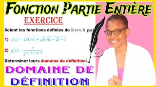 FONCTION PARTIE ENTIERE  domaine de définition🔰 [upl. by Will]