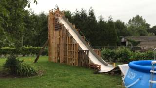 Water slide homemade fail [upl. by Luap]