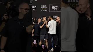 CHIMAEV VS WHITTAKER FACEOFF 🥶  ufc khamzatchimaev robertwhittaker ufc308 [upl. by Hertz]