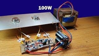 How to make 100W amplifier circuit using two transistors 2N3055 [upl. by Godfrey]