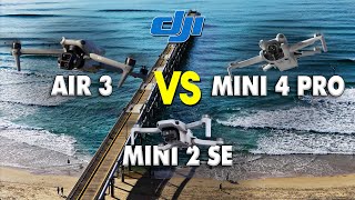 DJI Air 3 vs DJI Mini 4 Pro vs DJI Mini 2 SE  Is It Time To Upgrade [upl. by Griffy]