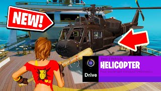 NEW how to unlock the HELICOPTER CHOPPA GAMEPLAY in fortnite FIRST IN THE WORLD [upl. by Nytsuj959]