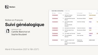 Suivi des recherches généalogiques sur Notion [upl. by Elrebma]