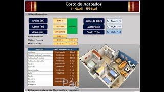 Costo de Acabados de la construcción 135 nivel Enero2024 [upl. by Attenweiler500]