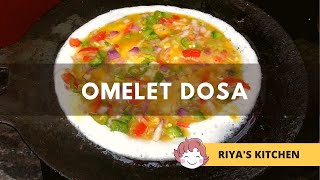 Omelet Dosa Recipe  Egg Dosa  Muttai Dosai  RIYAS KITCHEN [upl. by Ablem]