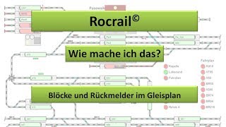 Rocrail Gleisplan Blöcke und Rückmelder [upl. by Athalee]