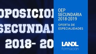 Preparación oposiciones secundaria 2018 2019 [upl. by Cesya]