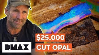 Cutting Opal Increases Value Up To 25000  Outback Opal Hunters [upl. by Fromma584]