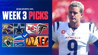 NFL Predictions and Best Bets For EVERY Week 3 Game Jags at Bills Commanders at Bengals [upl. by Alvis]