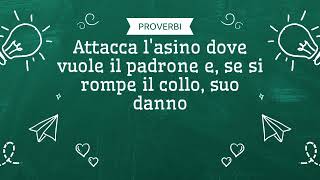 PROVERBI ITALIANI dalla lettera A alla lettera C i detti antichi più famosi [upl. by Calvo]