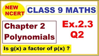 Class 9 Maths  Ex23 Q2  Chapter 2  Polynomials  New NCERT  Ranveer Maths 9 [upl. by Nirihs670]