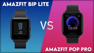 Amazfit Bip Lite vs Amazfit Pop Pro Comparison [upl. by Lleraj822]