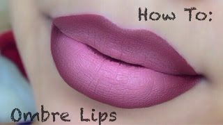 HOW TO  Ombre Lips Drugstore Products [upl. by Enair]