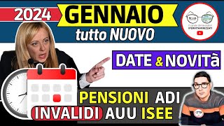 🔴 GENNAIO 2024 ➜ 16 NOVITà BONUS PAGAMENTI ISEE AUMENTI 💶 INPS NUOVE DATE AUU ADI PENSIONI INVALIDI [upl. by Chicoine]