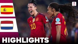 Spain vs Netherlands  Highlights  UEFA Womens Nations League Semi Final 23022024 [upl. by Htiffirg]