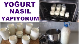 EVDE YOĞURT NASIL MAYALIYORUM  HOW I FERMENTED YOGURT [upl. by Nevet506]