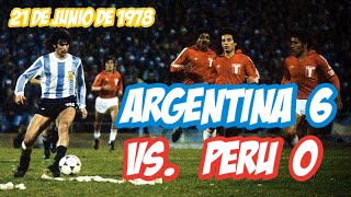 21 de Junio de 1978  Semifinal  Argentina 6 vs Peru 0 [upl. by Yendroc]