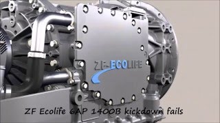 ZF Ecolife 6AP1400B Awkward kickdowns [upl. by Ainaled]