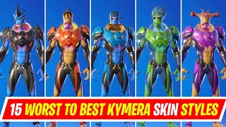 15 Worst to Best Kymera Skin Customizations Styles in Fortnite Season 7  Best Kymera Customizations [upl. by Nosaes]