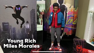 Miles Morales Into the Spiderverse Young Rich Toys 16 Figure Review [upl. by Nerred]