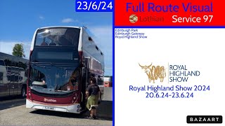 Lothian Buses Service 97 Edinburgh Park to RHS • E400MMC 668 SJ71HKE • FRV 23624 [upl. by Werdnael743]