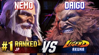 SF6 ▰ NEMO 1 Ranked JP vs DAIGO Akuma ▰ High Level Gameplay [upl. by Gerson108]