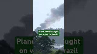 Plane crash caught on video in Brazil all passengers perished [upl. by Tella]