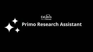 Ex Libris Primo Research Assistant Demo [upl. by Algie896]