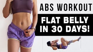 10 Mins ABS Workout To Get FLAT BELLY IN 30 DAYS  FREE WORKOUT PROGRAM [upl. by Elleynod]