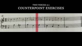 Counterpoint Exercises  2 voice 21 2nd species  Igor Franco on Kent Kennans Workbook [upl. by Euh390]