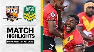 NRL 2023  PNG PM’s XIII v AUS PM’s XIII  Match Highlights [upl. by Varrian889]