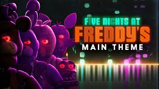 Five Nights at Freddys Movie MAIN THEME Synthesia Piano Tutorial [upl. by Sadoff438]