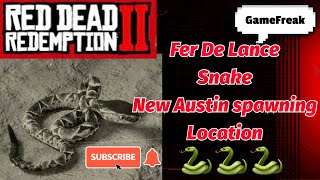 RDR2 pt 41 The Fer de Lance Snake spawn location in New Austin gaming tutorial videogames [upl. by Jaye]